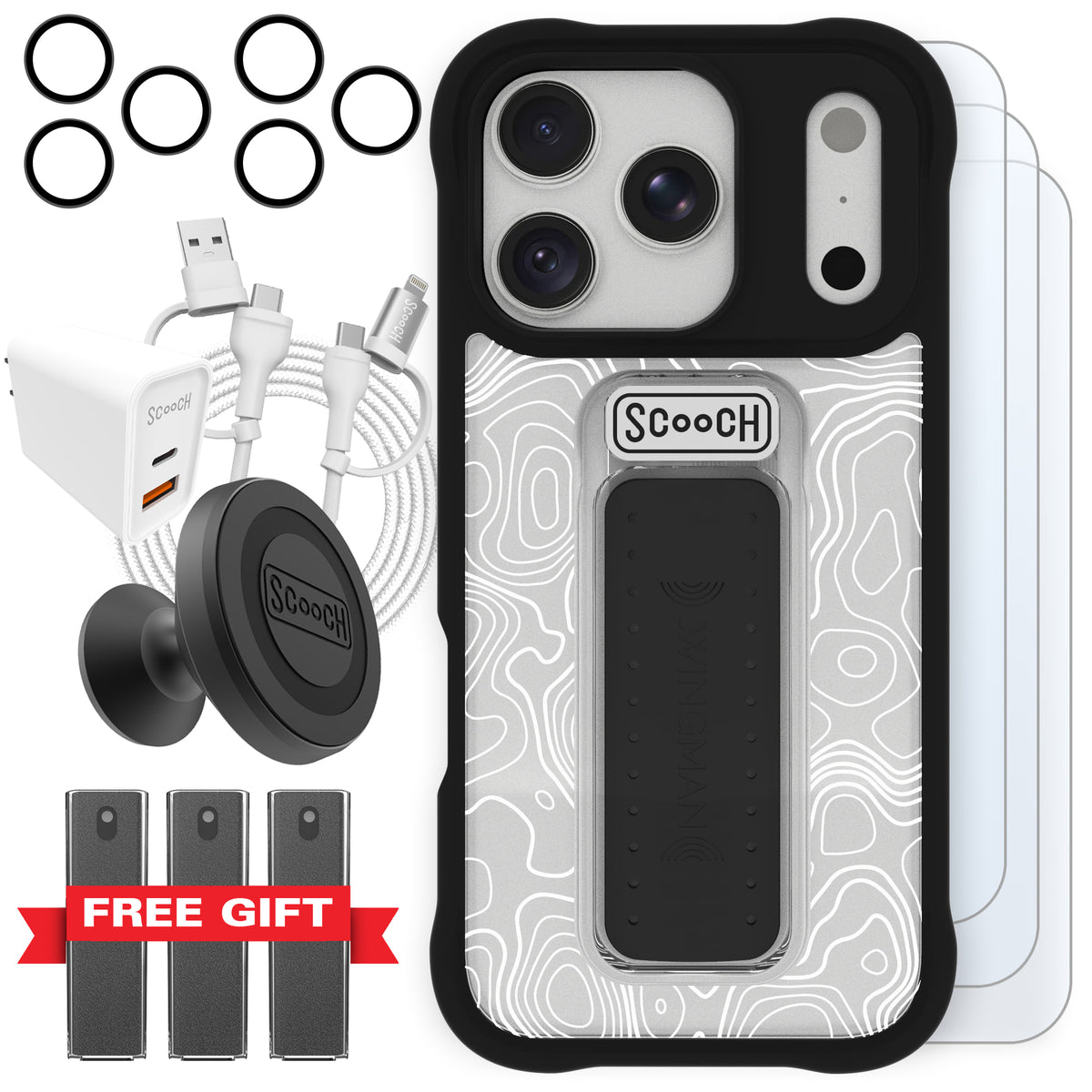 Scooch Wingman Ultimate Bundle for iPhone 18 Pro in Topography