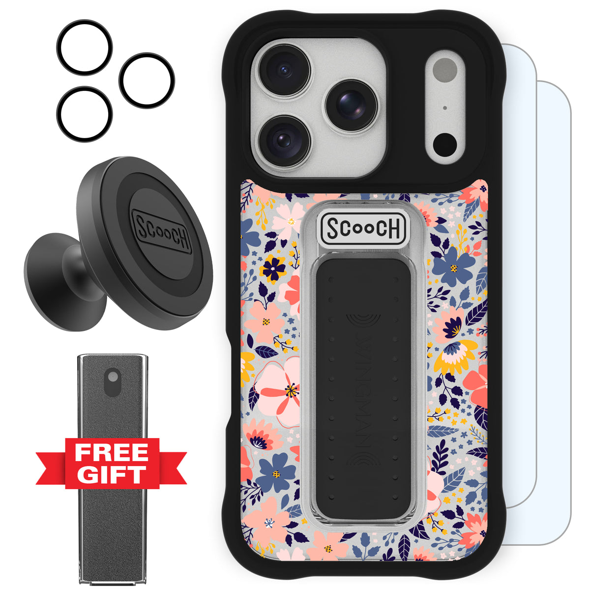 Scooch Wingman Defender Bundle for iPhone 18 Pro in Wildflowers
