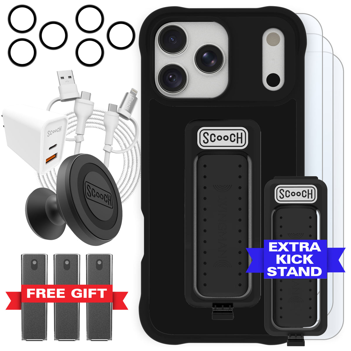 Scooch Wingman Ultimate Bundle for iPhone 18 Pro Max in Black