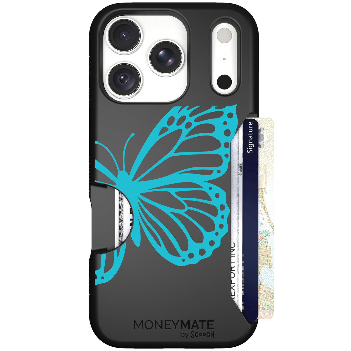 Moneymate Azure Butterfly for iPhone 18 Pro — case
