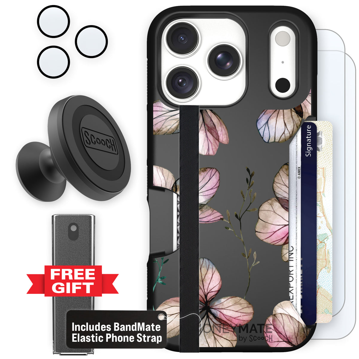 Moneymate Dried Flowers for iPhone 18 Pro — Defender Bundle