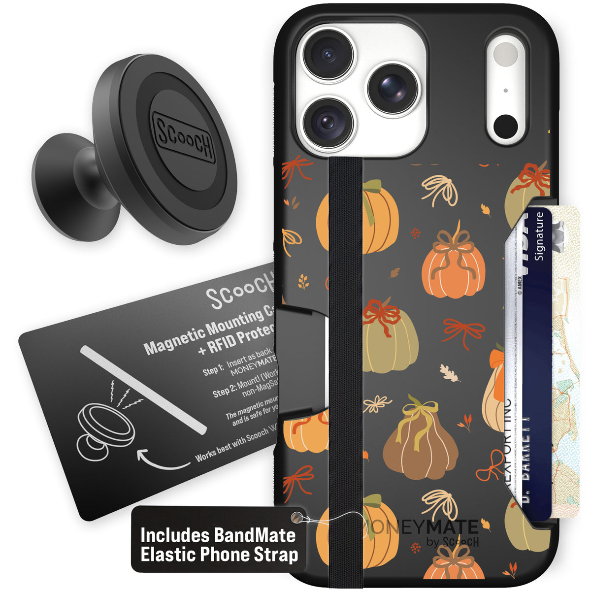 Moneymate Pretty Pumpkins for iPhone 18 Pro Max — Starter Bundle