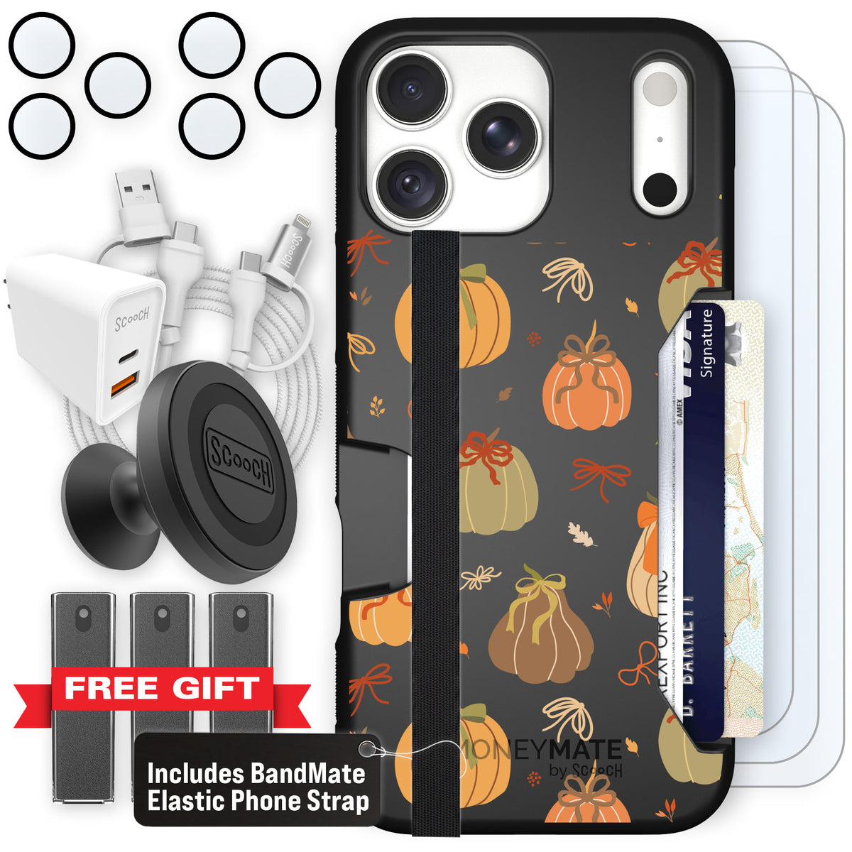 Moneymate Pretty Pumpkins for iPhone 18 Pro Max — Ultimate Bundle