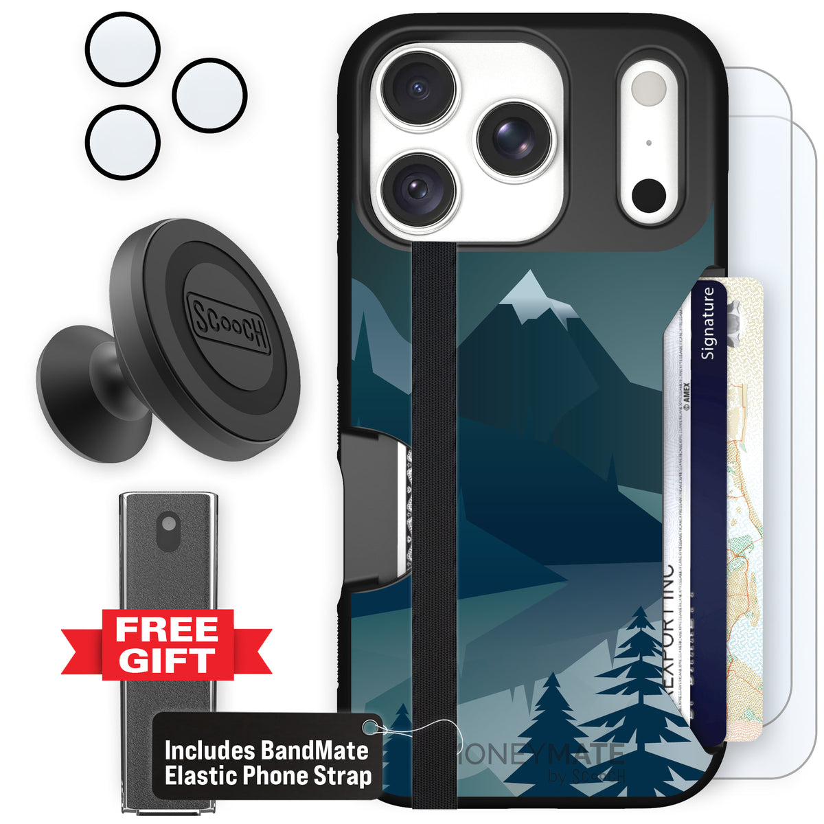 Moneymate Midnight Ridge for iPhone 18 Pro — Defender Bundle
