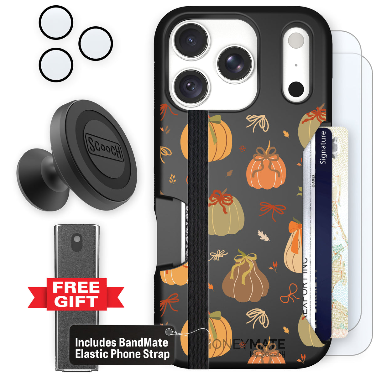 Moneymate Pretty Pumpkins for iPhone 18 Pro — Defender Bundle