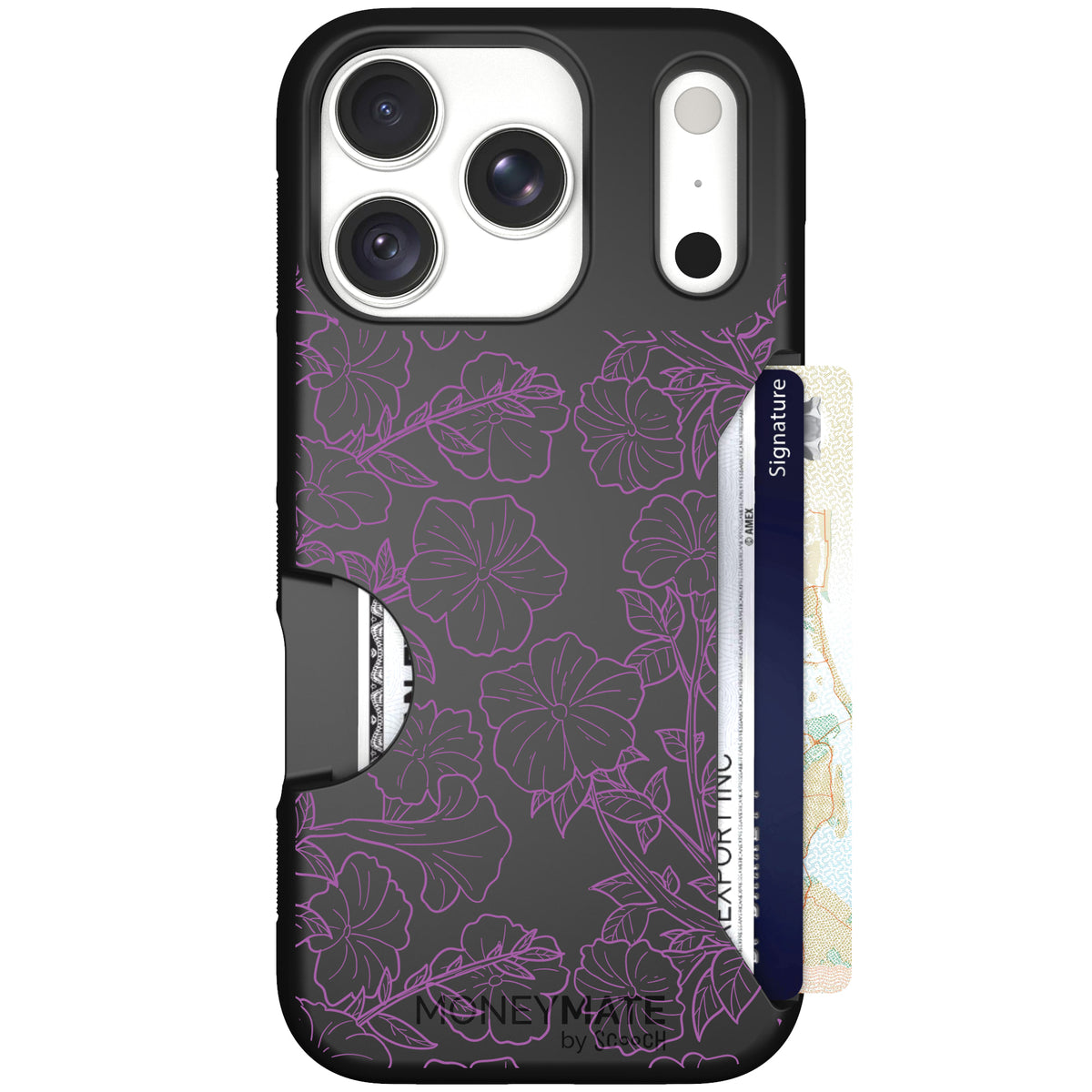 Moneymate Purple Petunias for iPhone 18 Pro — case