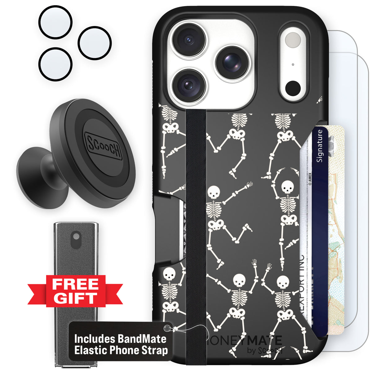 Moneymate Swinging Skeletons for iPhone 18 Pro — Defender Bundle