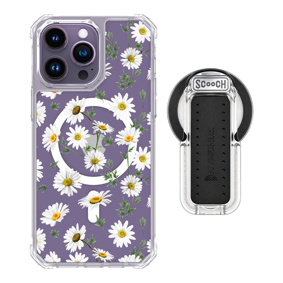 MagCase Daisies for iPhone 14 Pro Max with Clear Wingback for MagSafe