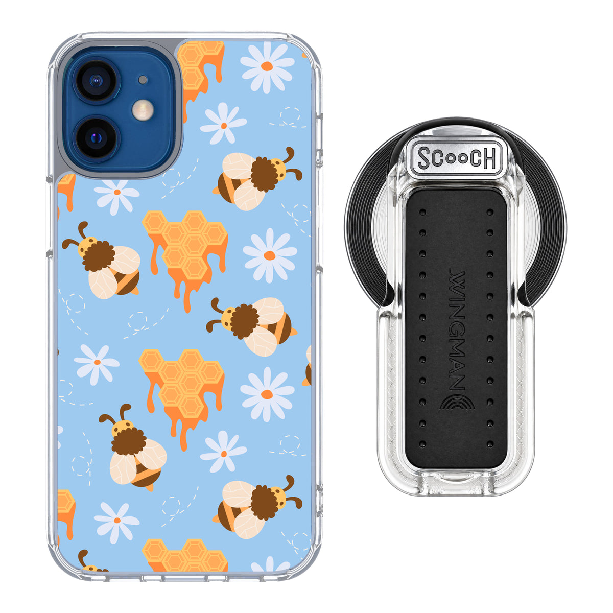 MagCase Honey Bees for iPhone 12 mini with Clear Wingback for MagSafe