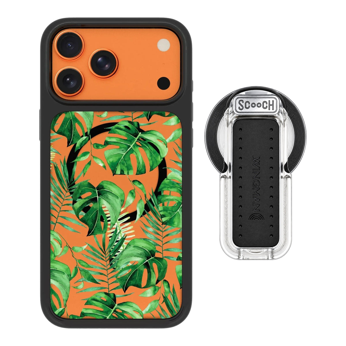MagCase Monstera for iPhone 17 Pro Max with Clear Wingback for MagSafe