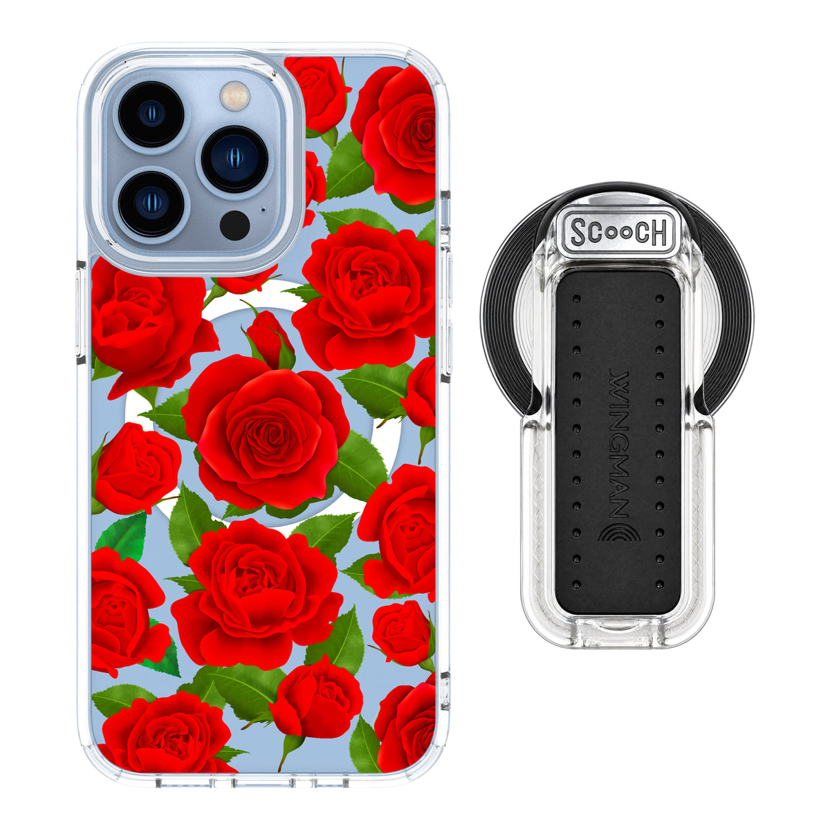MagCase Rose Garden for iPhone 13 Pro with Clear Wingback for MagSafe