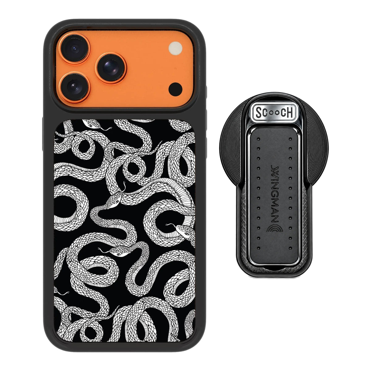 MagCase Snakes for iPhone 17 Pro Max with Black Wingback for MagSafe