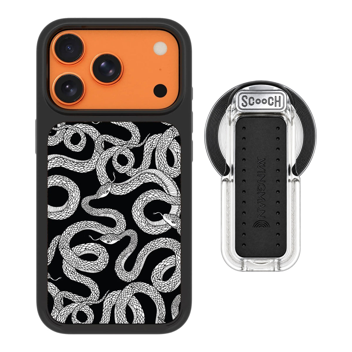 MagCase Snakes for iPhone 17 Pro with Clear Wingback for MagSafe