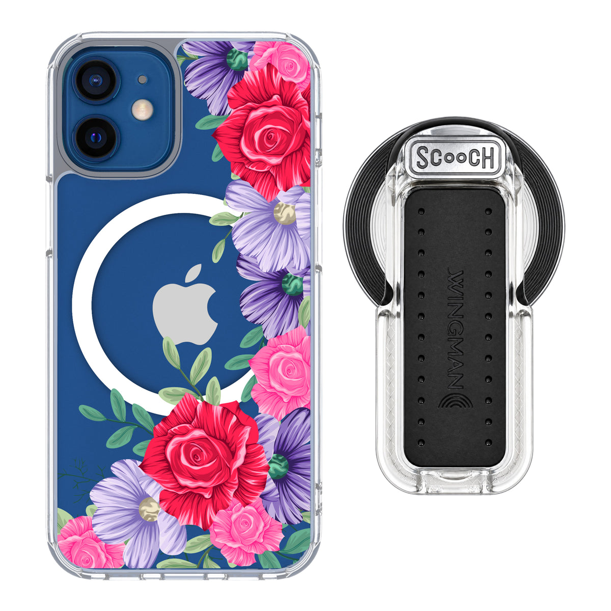 MagCase Spring Blossom for iPhone 12 mini with Clear Wingback for MagSafe