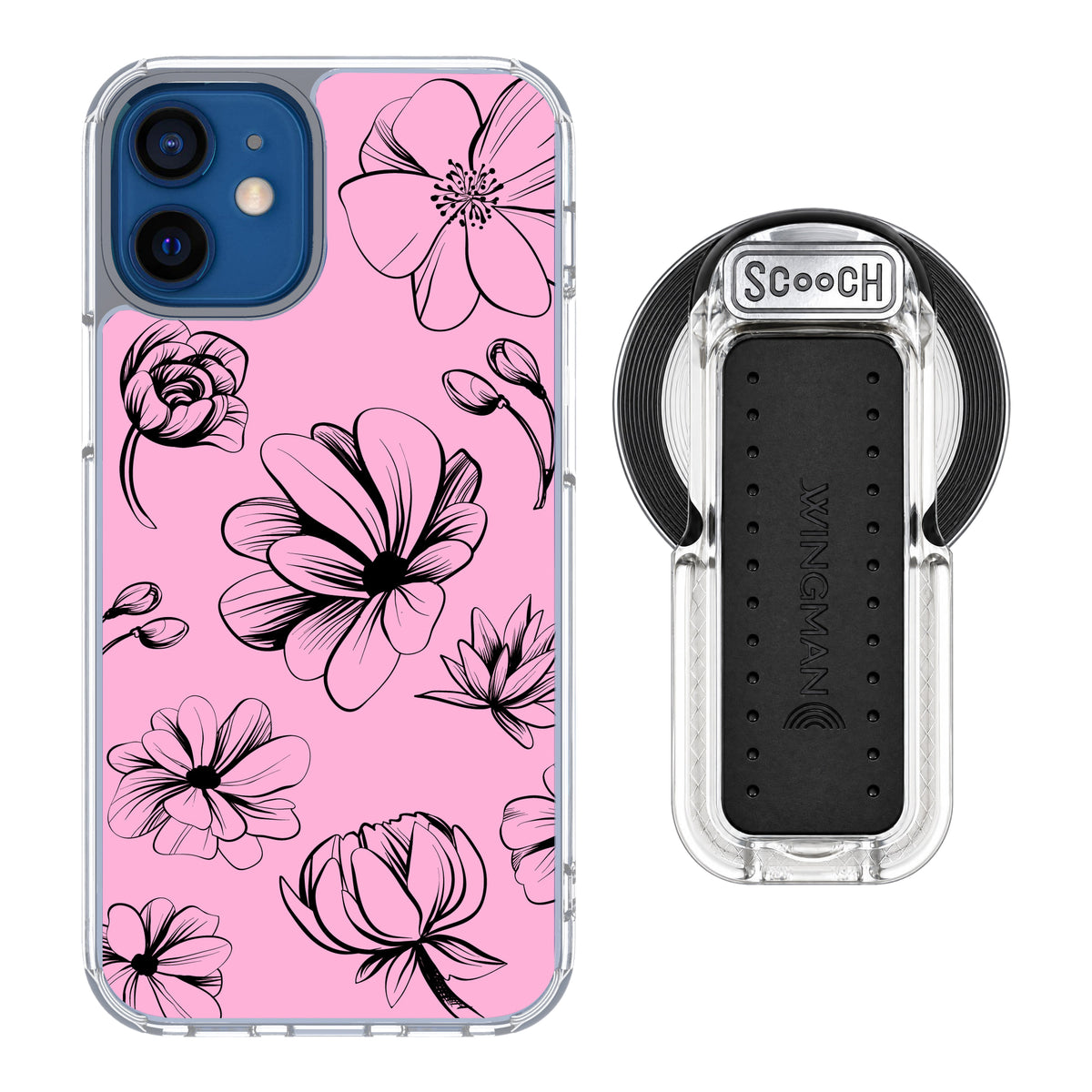 MagCase Vintage Flowers for iPhone 12 mini with Clear Wingback for MagSafe