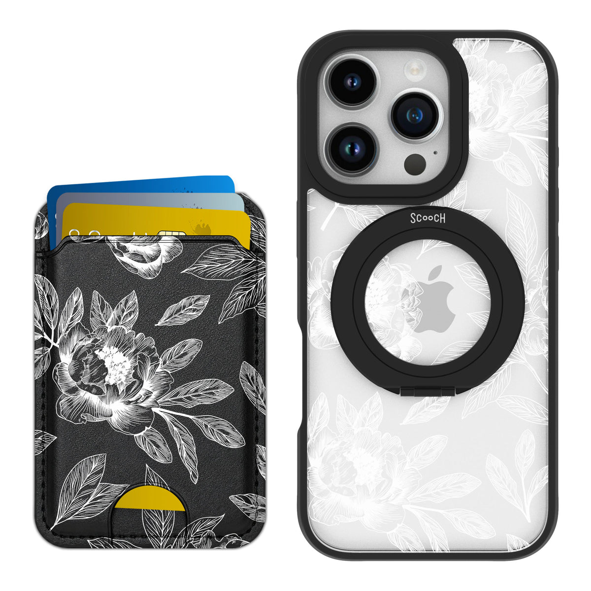 Scooch MagCase Chinoiserie for iPhone 16 Pro — Matching MagWallet Bundle