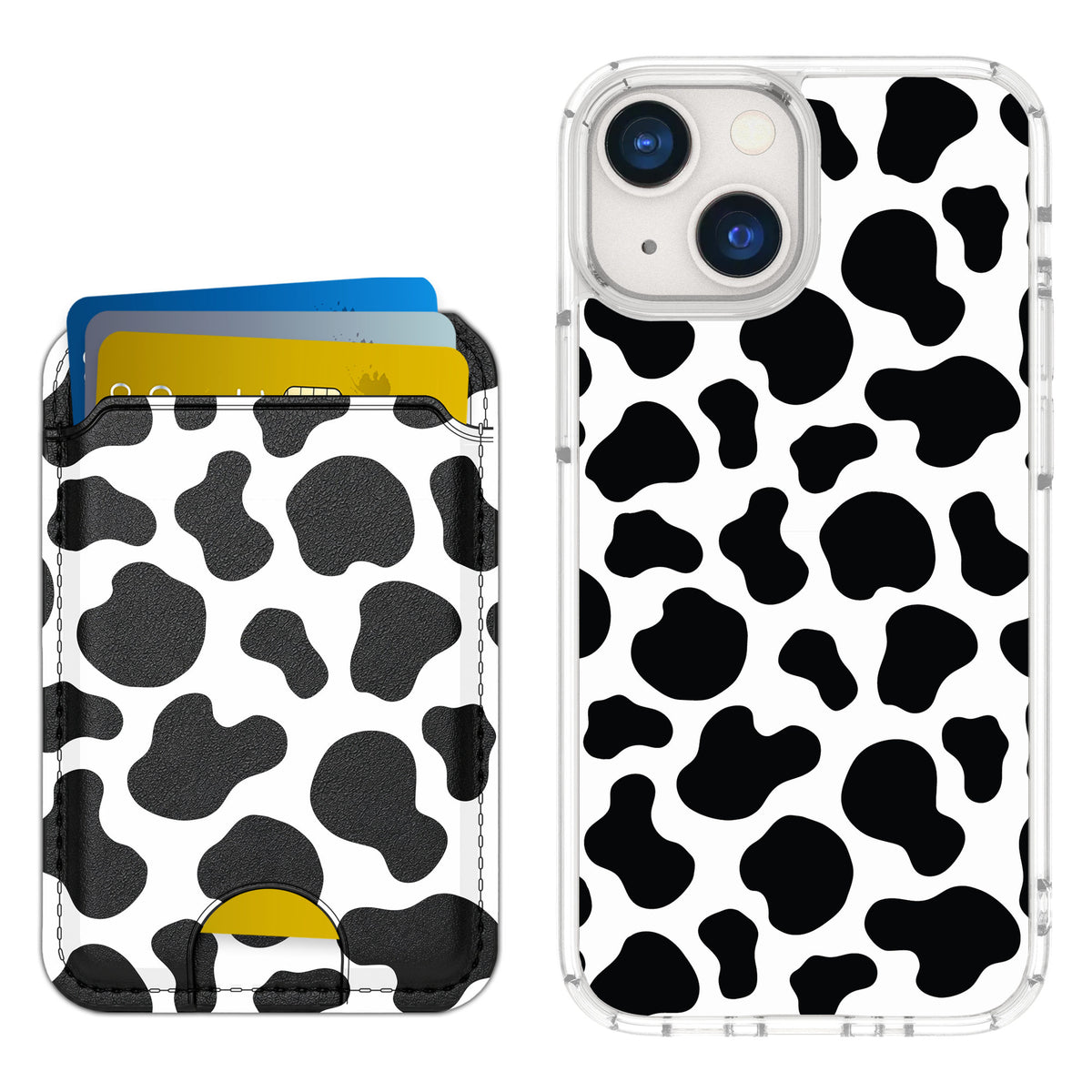 Scooch MagCase Cow Print for iPhone 13 mini — Matching MagWallet Bundle