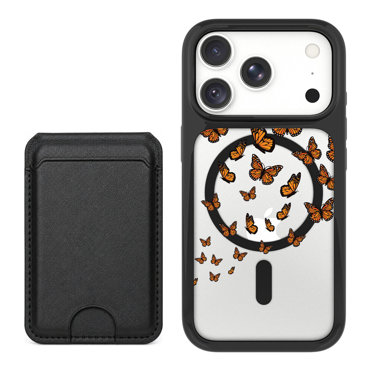 Scooch MagCase Monarch Flight for iPhone 18 Pro — Black MagWallet Bundle