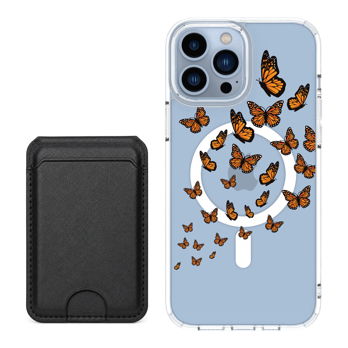 Scooch MagCase Monarch Flight for iPhone 13 Pro Max — Black MagWallet Bundle