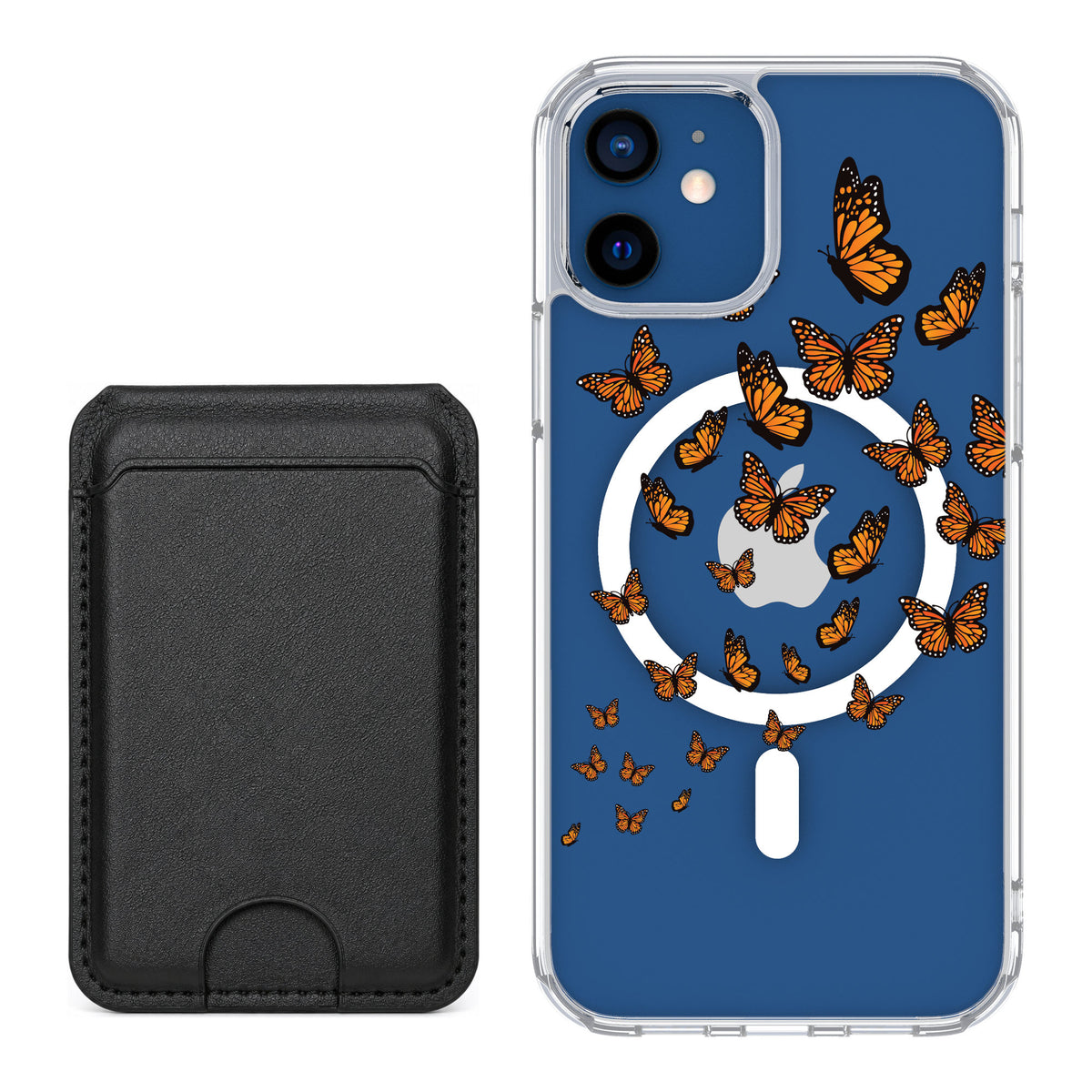 Scooch MagCase Monarch Flight for iPhone 12 — Black MagWallet Bundle