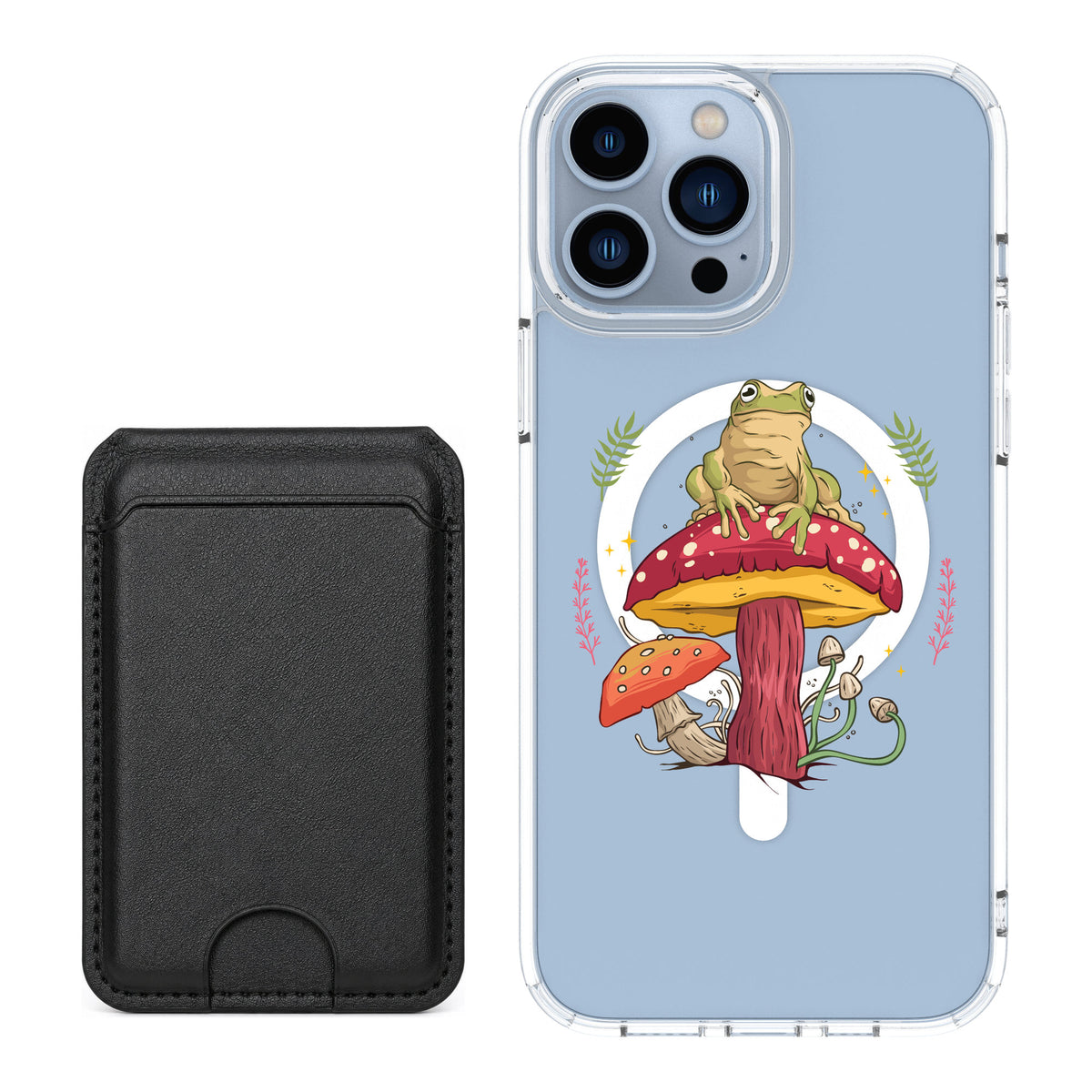 Scooch MagCase Toadstool Frog for iPhone 13 Pro Max — Black MagWallet Bundle