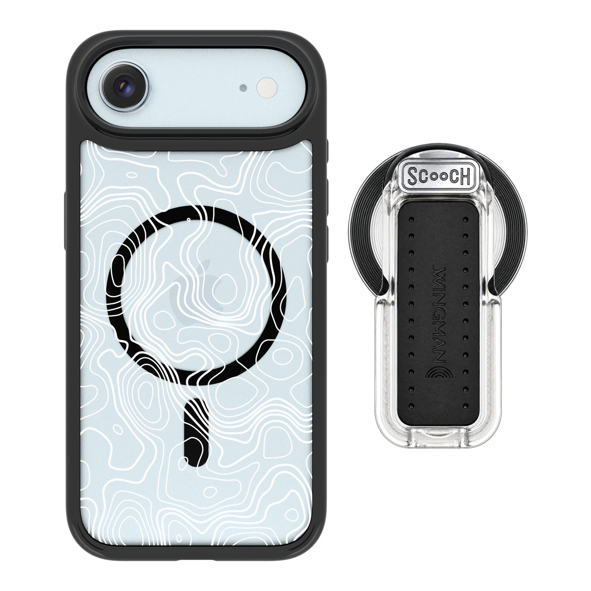 Scooch MagCase Topography for iPhone Air — MagSafe Wingback Bundle - Clear
