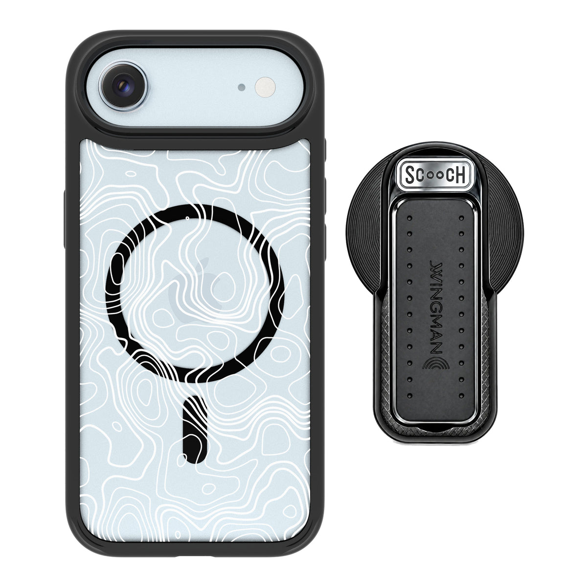 Scooch MagCase Topography for iPhone Air — MagSafe Wingback Bundle - Black