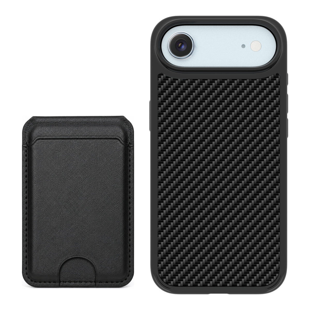 Scooch MagCase Carbon Fiber for iPhone Air — Black MagWallet Bundle