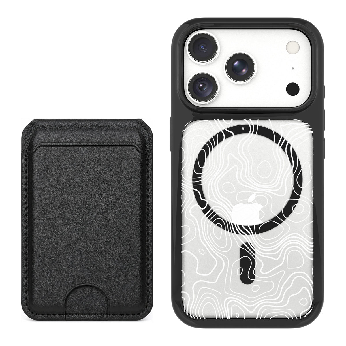 Scooch MagCase Topography for iPhone 18 Pro Max — Black MagWallet Bundle