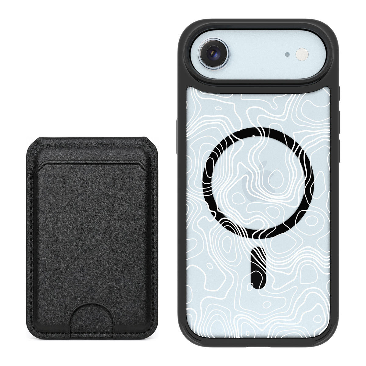 Scooch MagCase Topography for iPhone Air — Black MagWallet Bundle