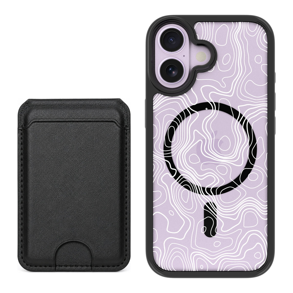Scooch MagCase Topography for iPhone 17 — Black MagWallet Bundle
