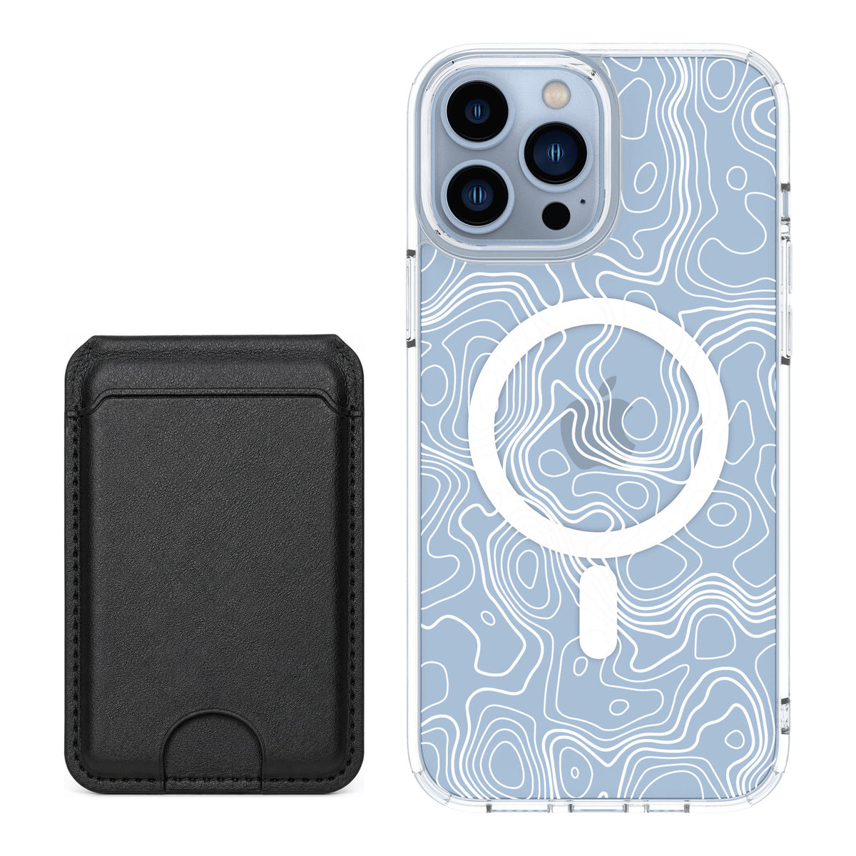 Scooch MagCase Topography for iPhone 13 Pro Max — Black MagWallet Bundle