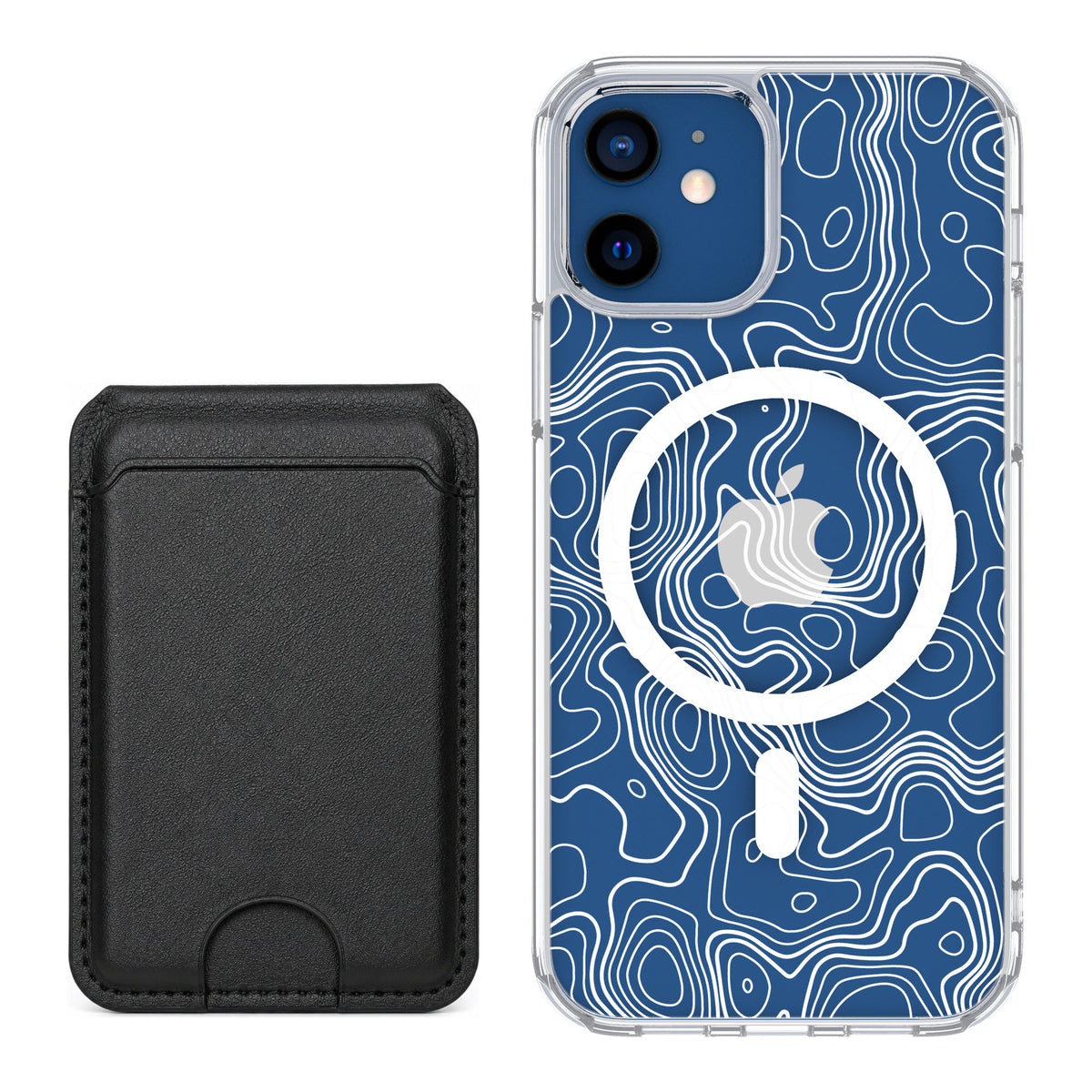 Scooch MagCase Topography for iPhone 12 — Black MagWallet Bundle