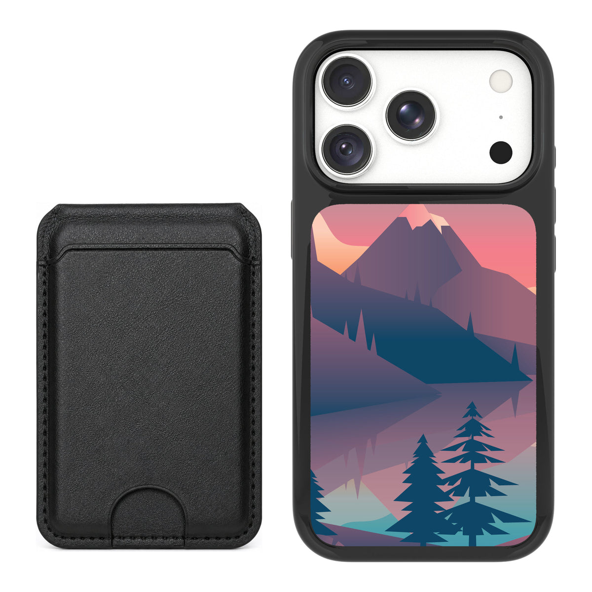 Scooch MagCase Mountain Range for iPhone 18 Pro Max — Black MagWallet Bundle