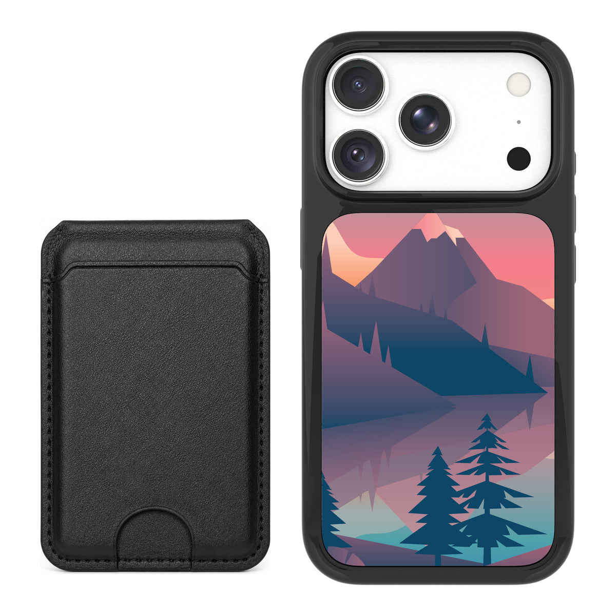 Scooch MagCase Mountain Range for iPhone 18 Pro — Black MagWallet Bundle