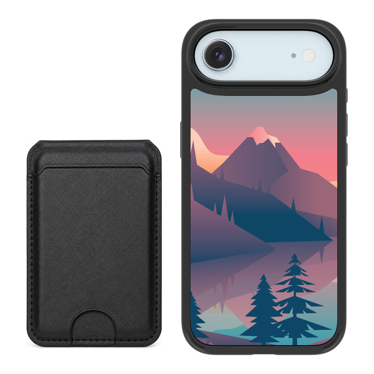 Scooch MagCase Mountain Range for iPhone Air — Black MagWallet Bundle