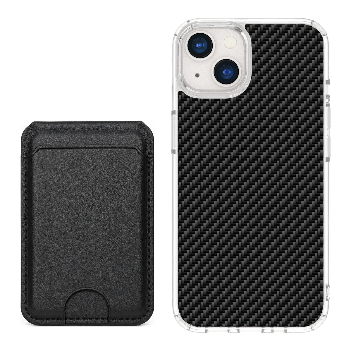 Scooch MagCase Carbon Fiber for iPhone 13 — Black MagWallet Bundle