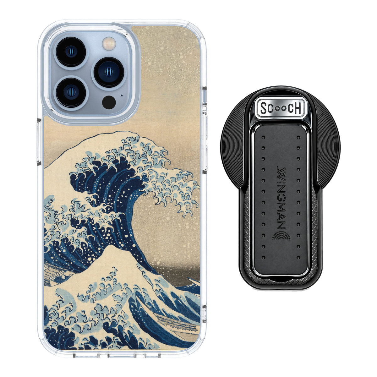 Scooch MagCase Great Wave for iPhone 13 Pro — MagSafe Wingback Bundle - Black