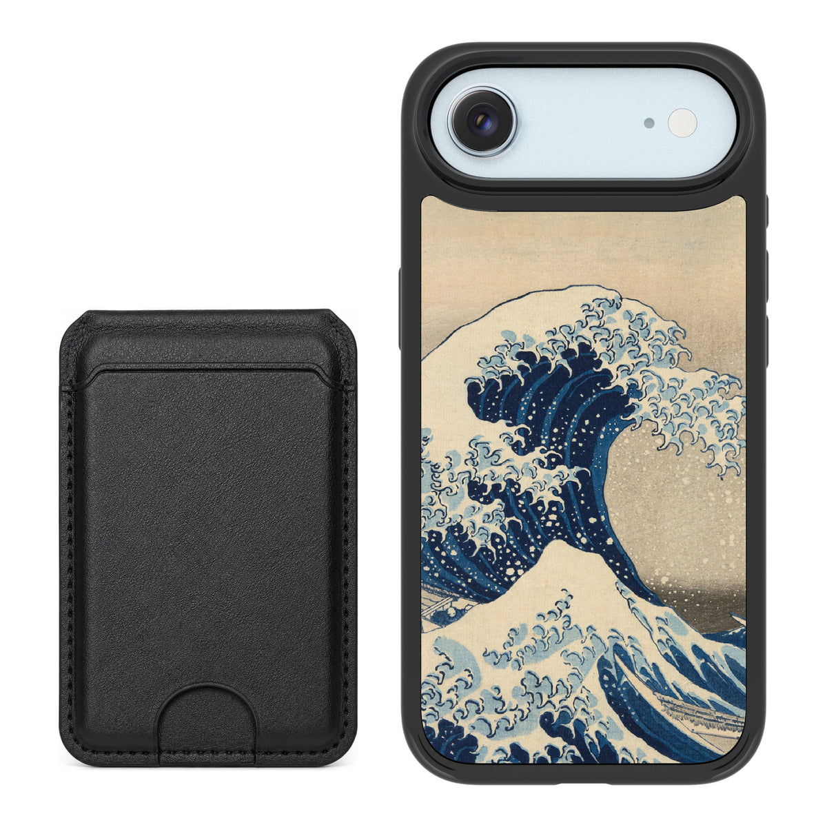 Scooch MagCase Great Wave for iPhone Air — Black MagWallet Bundle