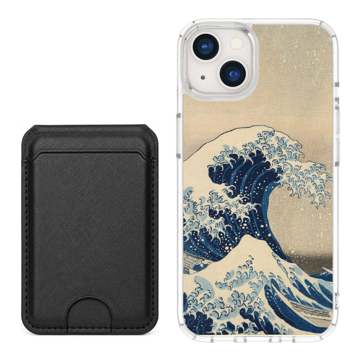 Scooch MagCase Great Wave for iPhone 13 — Black MagWallet Bundle