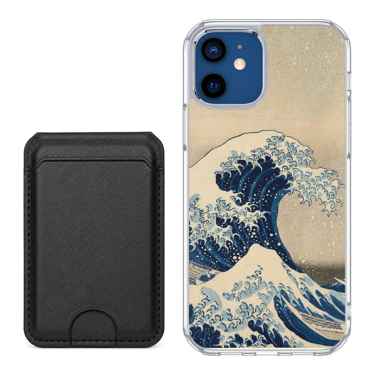 Scooch MagCase Great Wave for iPhone 12 — Black MagWallet Bundle