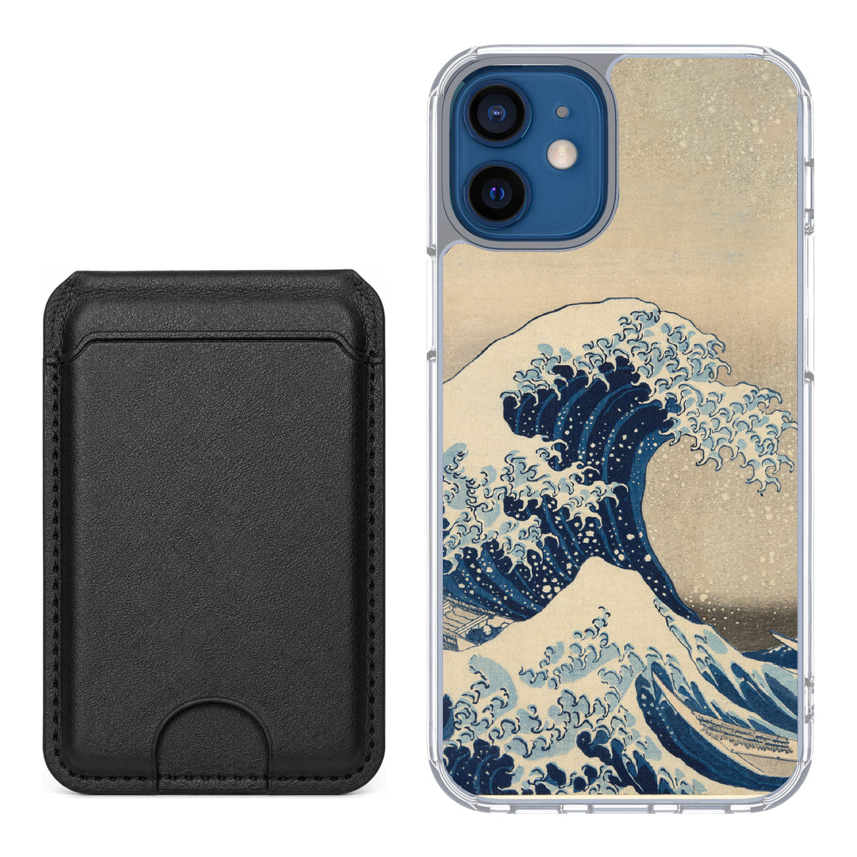 Scooch MagCase Great Wave for iPhone 12 mini — Black MagWallet Bundle