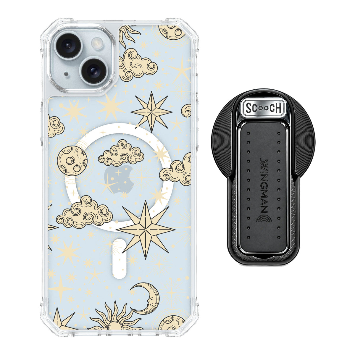 Scooch MagCase Celestial Sleep for iPhone 14 Plus — MagSafe Wingback Bundle - Black