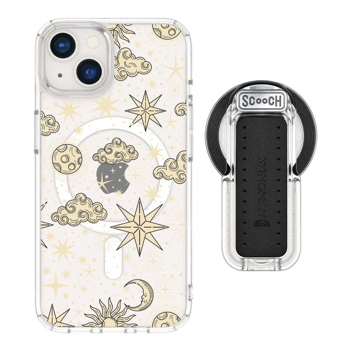 Scooch MagCase Celestial Sleep for iPhone 13 — MagSafe Wingback Bundle - Clear