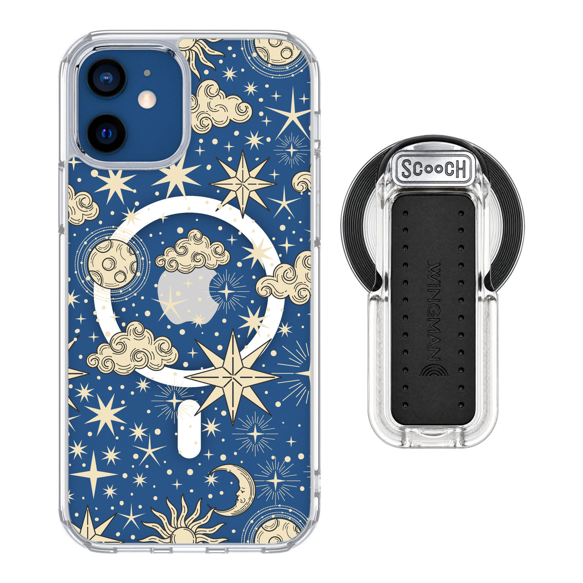 Scooch MagCase Celestial Sleep for iPhone 12 — MagSafe Wingback Bundle - Clear