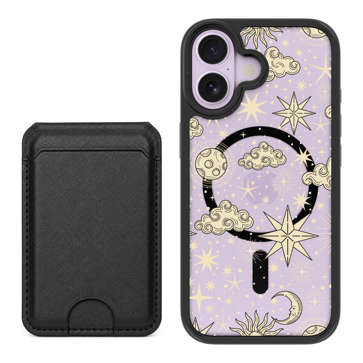 Scooch MagCase Celestial Sleep for iPhone 17 — Black MagWallet Bundle