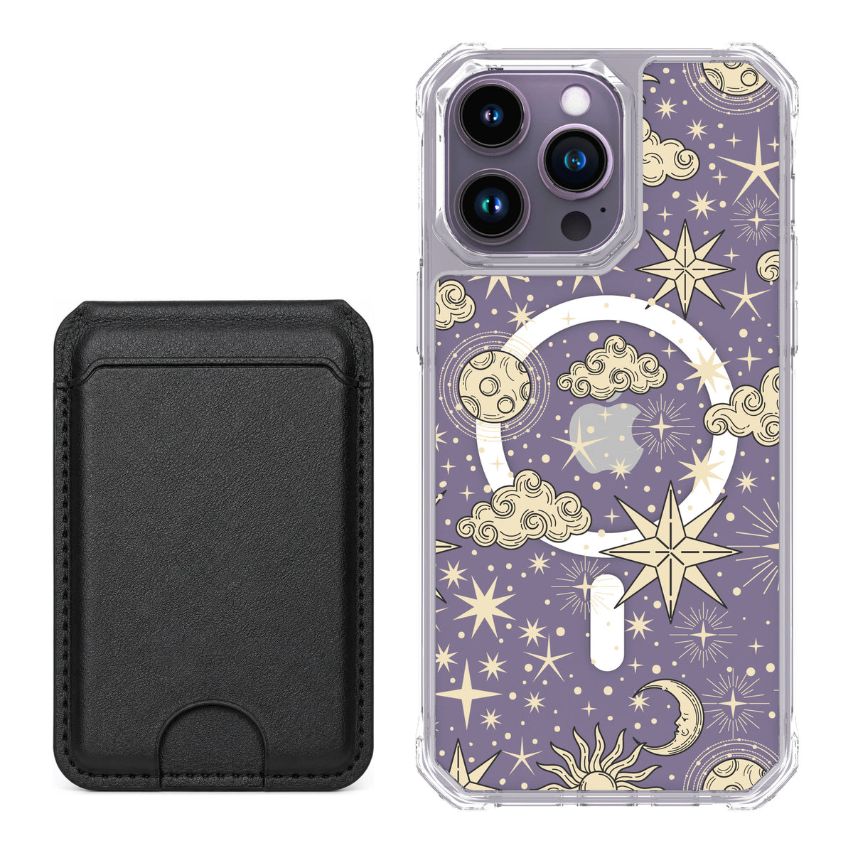 Scooch MagCase Celestial Sleep for iPhone 14 Pro Max — Black MagWallet Bundle