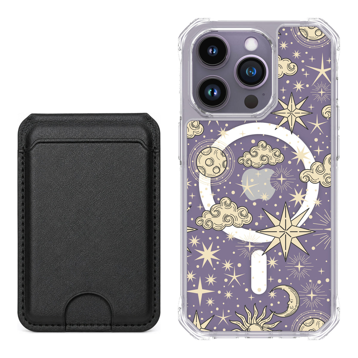Scooch MagCase Celestial Sleep for iPhone 14 Pro — Black MagWallet Bundle
