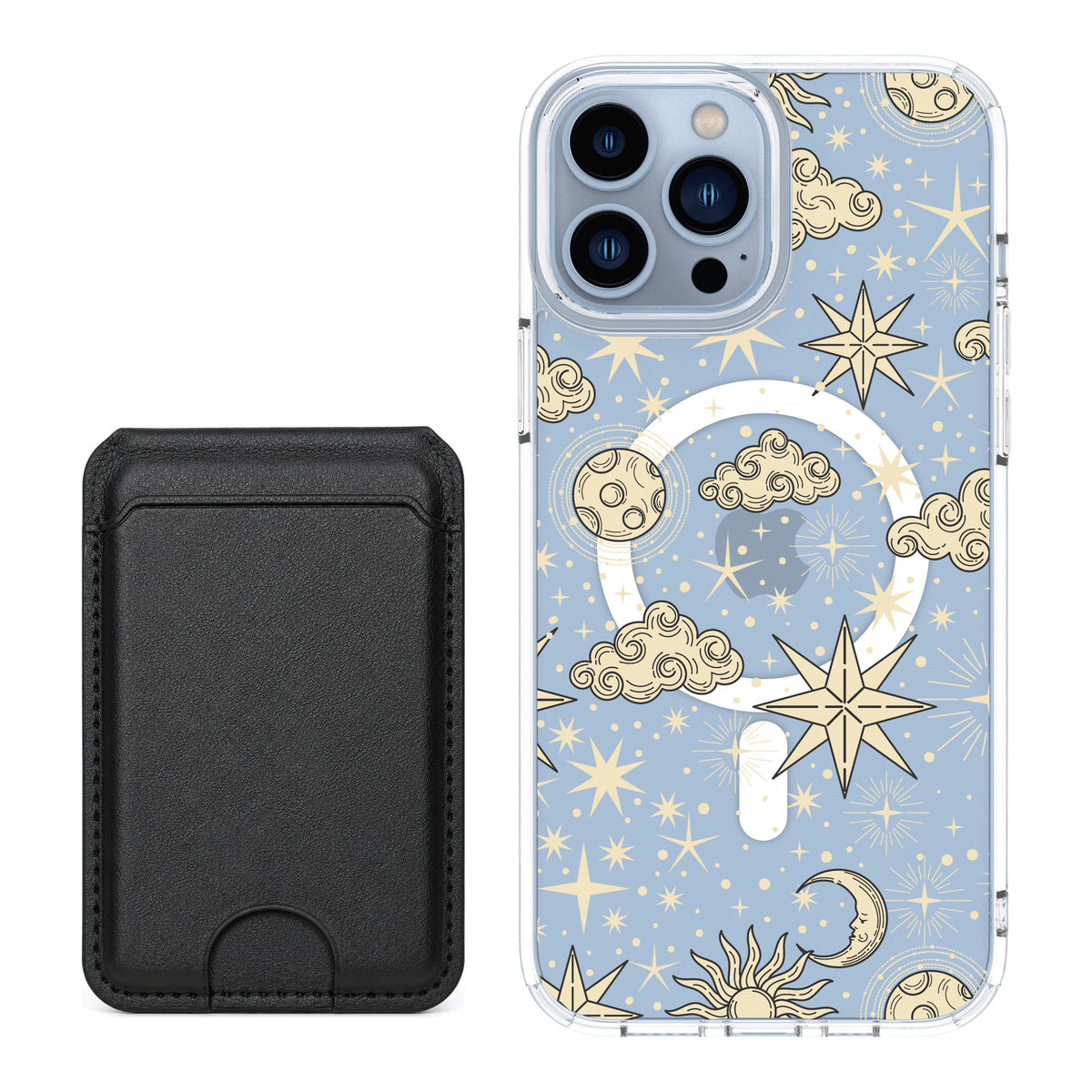 Scooch MagCase Celestial Sleep for iPhone 13 Pro Max — Black MagWallet Bundle