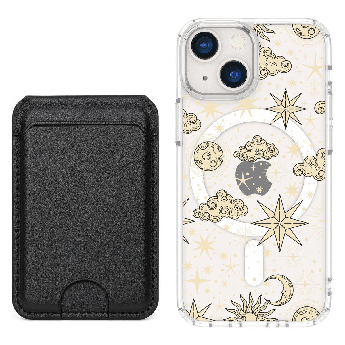 Scooch MagCase Celestial Sleep for iPhone 13 mini — Black MagWallet Bundle